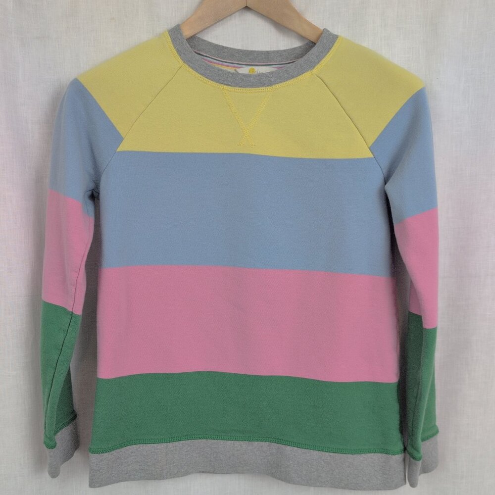 Boden Striped Raglan Colorblock Sweatshirt XS